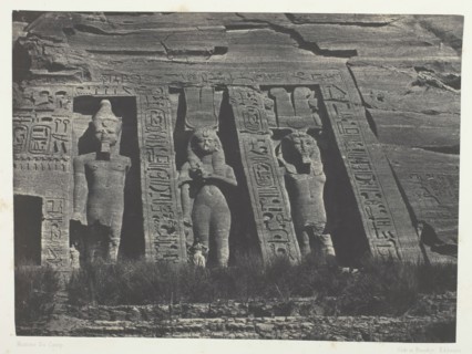 Ibsamboul, Partie Septentrionale Du Spéos D'Hathor; Nubie, 1849/51, printed 1852. Creator: Maxime du Camp.