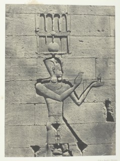 Kalabscheh, Sculptures De La Façade Postérieure Du Temple; Nubie, 1849/51, printed 1852. Creator: Maxime du Camp.