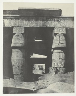 Karnak, Portique du Temple de Khons; Thèbes, 1849/51, printed 1852. Creator: Maxime du Camp.
