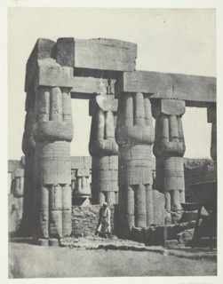 Louqsor, Groupe de Colonnes dans le Palais; Thèbes, 1849/51, printed 1852. Creator: Maxime du Camp.