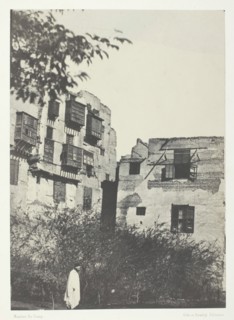 Maison et Jardin dans le Quartier Frank, Le Kaire, 1849/51, printed 1852. Creator: Maxime du Camp.
