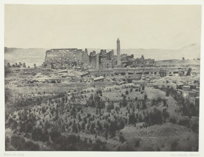 Palais de Karkak, Vue générale des Ruines, Prise a l'est; Thèbes, 1849/51, printed 1852. Creator: Maxime du Camp.