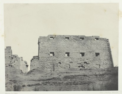 Palais de Karnak, Grands Pylones du Sud-Ouest; Thèbes, 1849/51, printed 1852. Creator: Maxime du Camp.