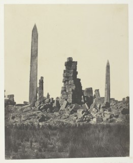 Palais de Karnak, Les Obélisques; Thèbes, 1849/51, printed 1852. Creator: Maxime du Camp.