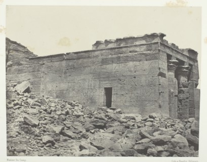 Temple De Dandour (Ancienne Tantour), Dédié à La Triade Osiris-Isis-Horus; Nubie, 1849/51. Creator: Maxime du Camp.