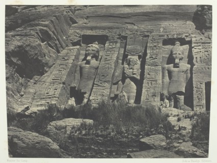 Ibsamboul, Partie Méridionale Du Spéos D'Hathor; Nubie, 1849/51, printed 1852. Creator: Maxime du Camp.
