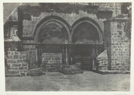 Jérusalem, Arcades Inférieures De L'Eglise Du Saint-Sépulcre; Palestine, 1849/51, printed 1852. Creator: Maxime du Camp.