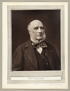 Élie-Louis, duc Decazes (French statesman and diplomat, 1819-1886), c. 1853/77. Creator: Nadar.