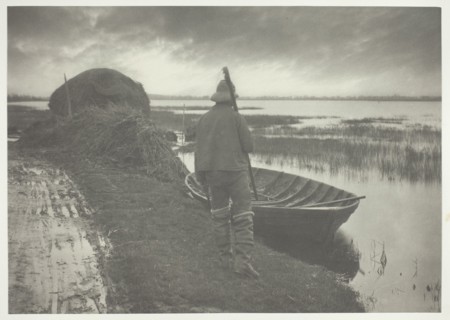 Marshman Going to Cut Schoof-Stuff, 1886. Creator: Peter Henry Emerson.