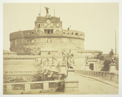 Untitled (Round Building with Clock), c. 1857. Creator: Robert MacPherson.