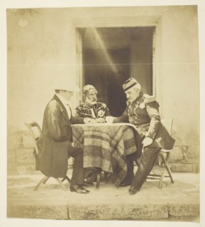 A Council of War: Lord Raglan, Omar Pacha and Pelissier, Taken the eve Before the..., Crimea, 1855. Creator: Roger Fenton.