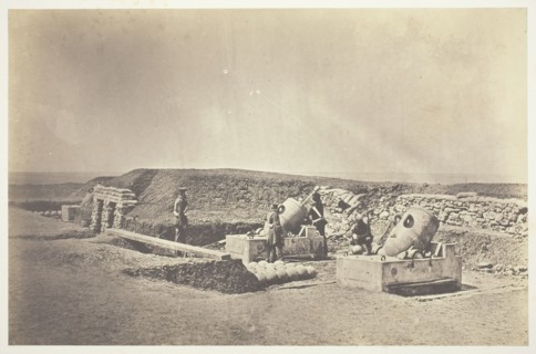 Mortar Batteries in front of Picquet House, Light Division, 1855. Creator: Roger Fenton.