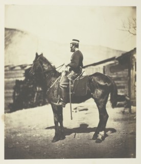 Quartermaster Hill, 4th Lt. Dragoons. The Horse taken immediately after the winter season., 1855. Creator: Roger Fenton.
