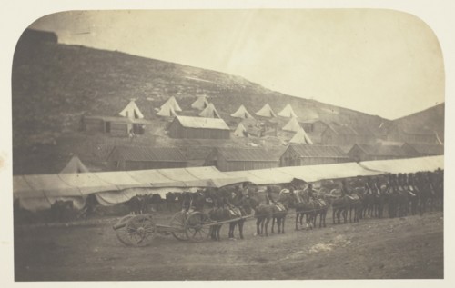 Untitled [gun carriage, Crimean War], 1855. Creator: Roger Fenton.
