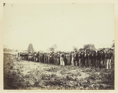 Group of Confederate Prisoners at Fairfax Court-House, June 1863. Creator: Alexander Gardner.