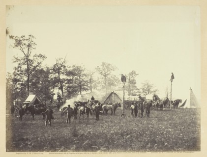 U.S. Military Telegraph Construction Corps, April 1864. Creator: Alexander Gardner.