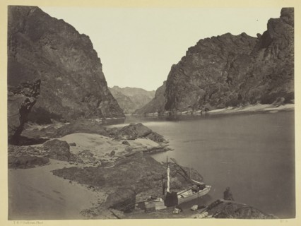 Black Cañon, Colorado River, Looking Above from Camp 7, 1871. Creator: Tim O'Sullivan.
