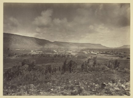 Distant View of Camp Apache, Arizona, 1873. Creator: Tim O'Sullivan.