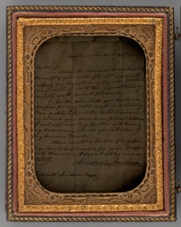 Untitled (Letter from Andrew Jackson, Washington, December 26, 1836), 1870. Creator: Unknown.