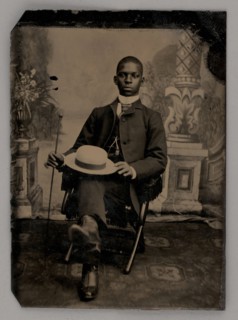 Untitled (Portait of a Seated Man Holding a Hat), 1875. Creator: Unknown.
