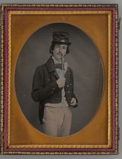 Untitled (Portrait of a Man with a Pipe), 1855. Creator: Unknown.