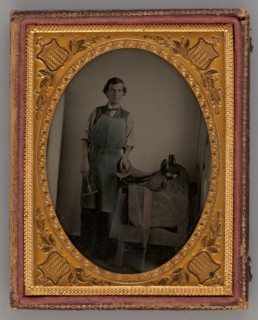 Untitled (Portrait of a Saddle Maker), 1865. Creator: Unknown.