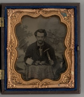 Untitled (Portrait of a Seated Man with Knife), 1863. Creator: Unknown.