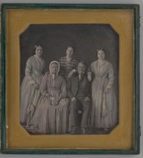 Untitled (Portrait of Four Women and One Man), 1847. Creator: Unknown.