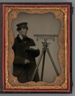 Untitled (Portrait of Surveyor), 1862. Creator: Unknown.