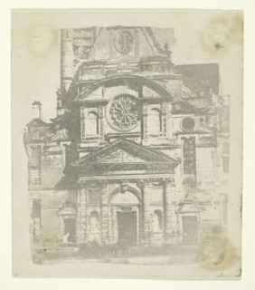 St. Etienne du Mont, Facade, c. 1853/58. Creator: William Henry Fox Talbot.