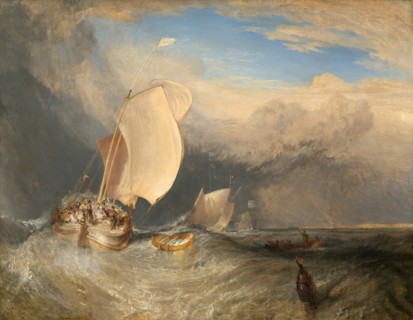 Fishing Boats with Hucksters Bargaining for Fish, 1837/38. Creator: JMW Turner.