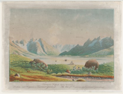 The lake of Kuggsuak at Tasermiut, Greenland, 1863. Creator: Lars Møller.