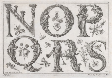 Decorated Roman alphabet, 18th century., 18th century. Creator: Jeremias Wachsmuth.