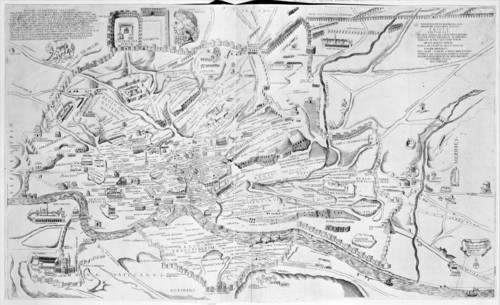 Bird's Eye View of Rome, 1553. Creator: Giulio de Musi.