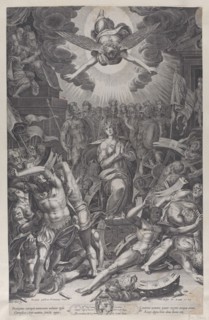 Martyrdom of Saint Catherine, after Bernardino Passari, 1588. Creator: Gijsbert Van Veen.