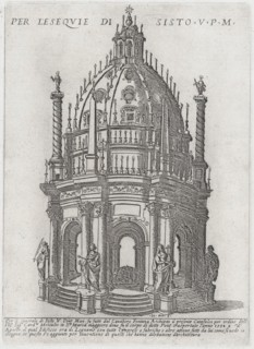 Catafalque for Pope Sixtus V, 1591. Creator: Giovanni Maggi.