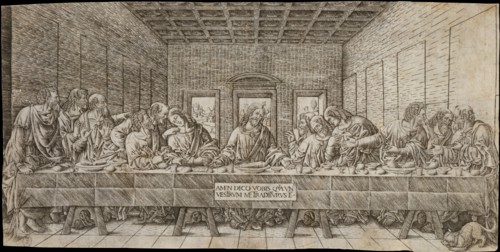 The Last Supper, with a Spaniel, ca. 1500. Creator: Giovan Pietro Birago.