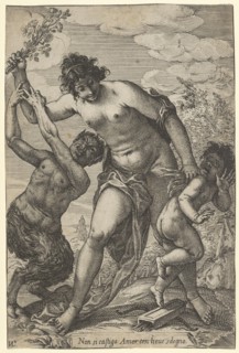 Venus Whipping Cupid with Roses, early 17th century., early 17th century. Creator: Giovanni Luigi Valesio.