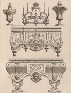 Plate from Ornament Designs Invented by J. Berain (page 71), late 17th-early 18th century. Creator: Jean Berain.