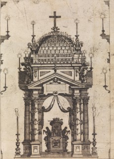 Catafulque for Fernando I, Duke of Tuscany, 1609. Creator: Unknown.