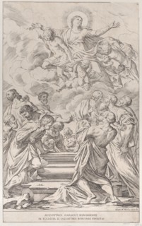Plate 2: the Assumption of the Virgin, 1678. Creator: Giuseppe Maria Mitelli.