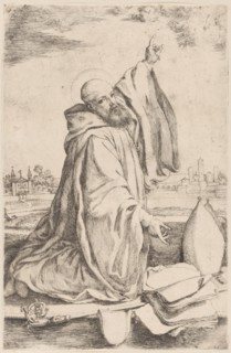 A sainted bishop of the Benedictine order..., 1620-30. Creator: Giuseppe Caletti.