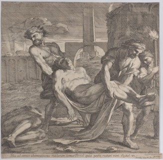 Abdon and Sennen carrying the early Christian martyrs off for burial, 1650-60. Creator: Guillaume Courtois.
