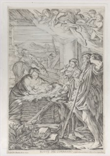 Adoration of the Shepherds, 1654-1718. Creator: Giuseppe Maria Mitelli.