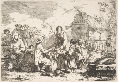 Village Market Place (Le Marché de village), 18th century. Creator: Jean-Baptiste-Marie Pierre.