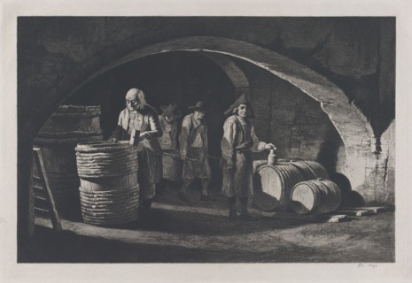 The Coopers, late 19th century reproduction of 1790 original. Creator: Jean-Jacques de Boissieu.