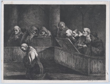Monks Chanting, 1795. Creator: Jean-Jacques de Boissieu.