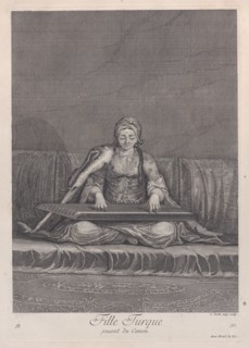 Fille Turque, jouant du Canon, 1714-15. Creator: Unknown.