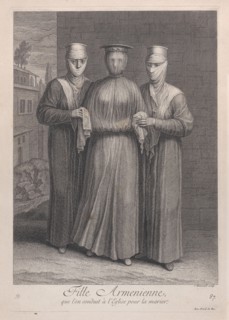 Fille Armenienne, que l'on conduit à l'Eglise pour la marier, 1714-15. Creator: Unknown.
