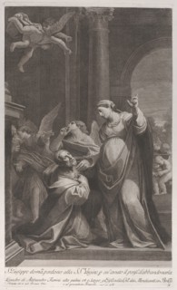 Saint Joseph asking the Virgin's pardon for having thought of deserting her..., 1760-1800. Creator: Giuliano Traballesi.